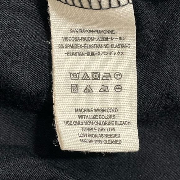 Free People Women's Keepin' On Twist Front Button Tie Sleeve Top Black‎ Size XS - Picture 9 of 11